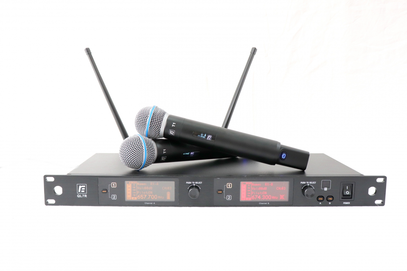 RFIntell QL7R/T1-B 720,500-754,000 МГц 2-канальная радиосистема с 2-мя ручными микрофонами в Краснодарском крае