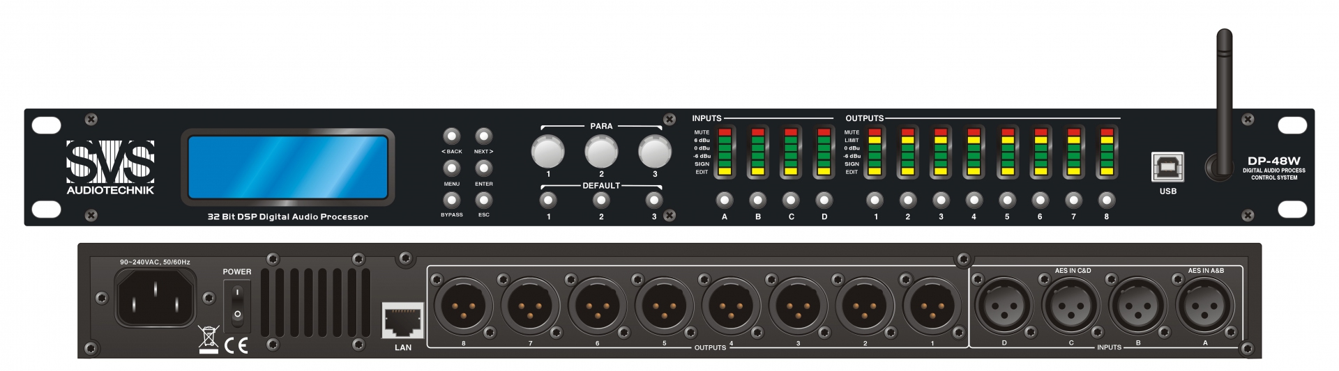 SVS Audiotechnik DP-48W Цифровой процессор: 4 входа 8 выходов в Краснодарском крае