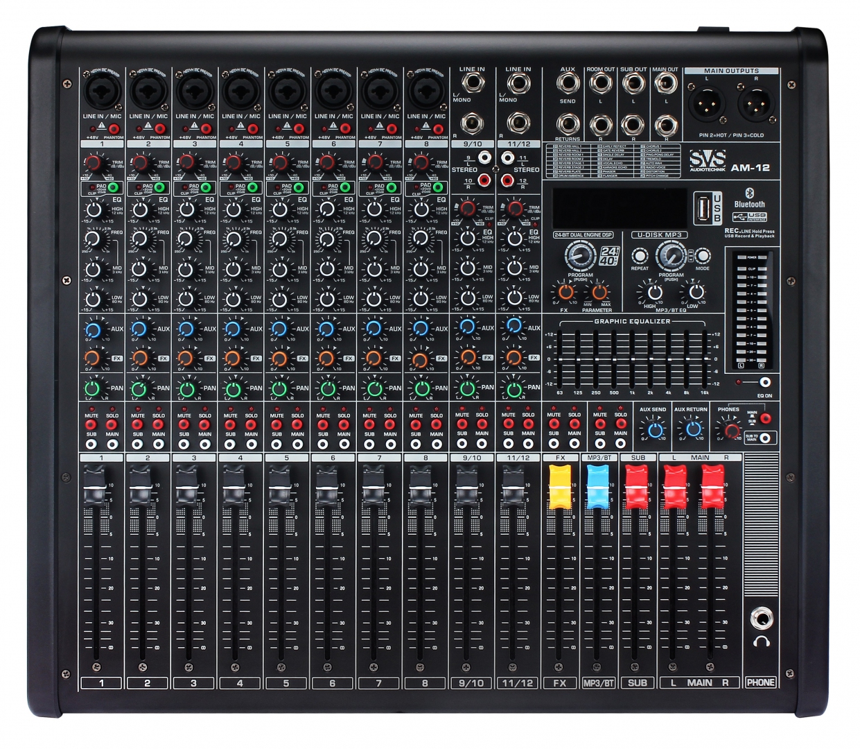 SVS Audiotechnik mixers AM-12 Микшерный пульт аналоговый, 12-канальный в Краснодарском крае