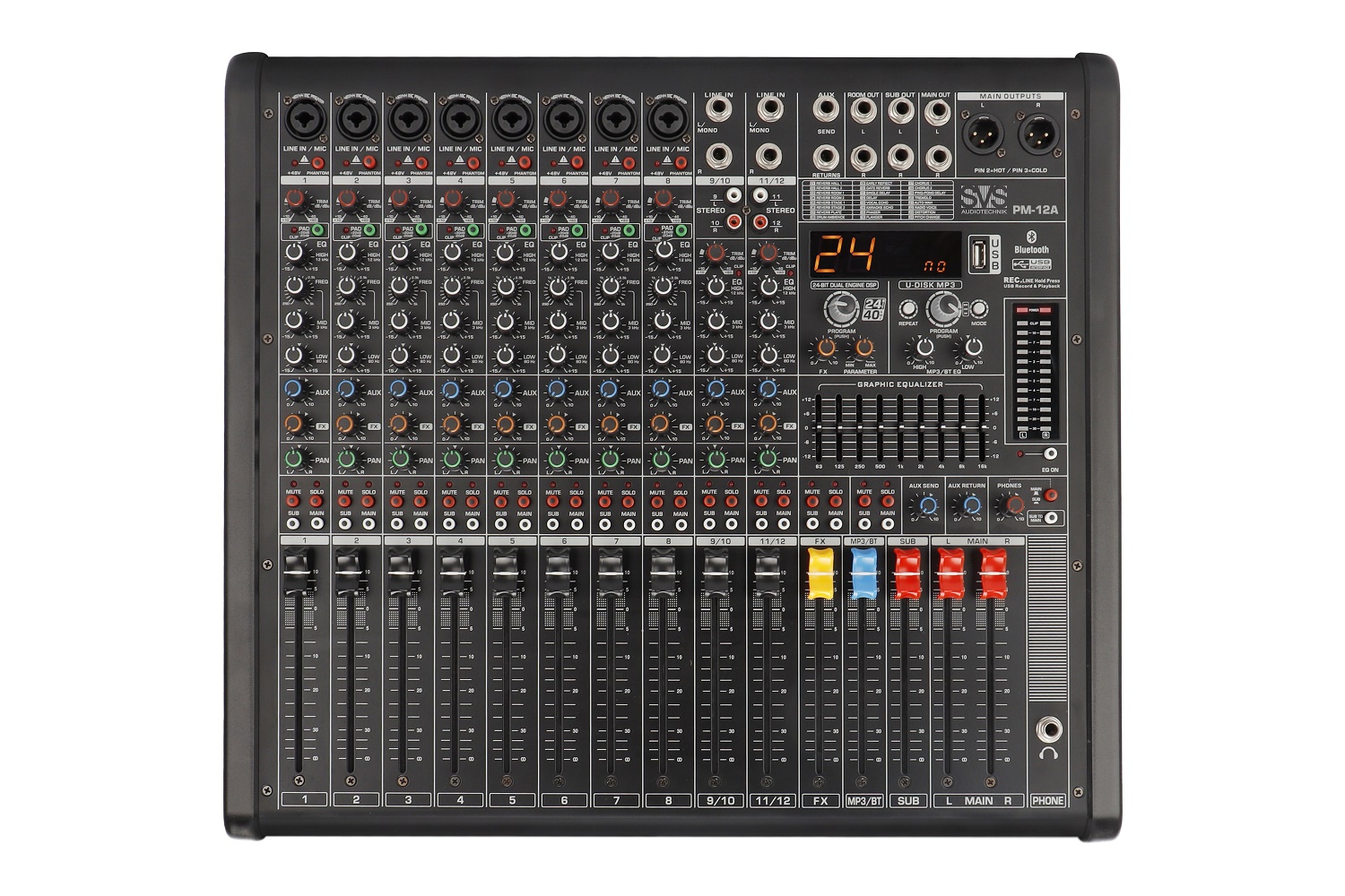 SVS Audiotechnik mixers PM-12A Активный аналоговый микшерный пульт, 12-канальный в Краснодарском крае